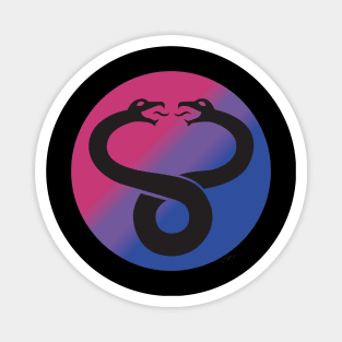 Evil Spirits Shield (Bi Pride Colors) Magnet